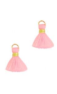 Quaste Ibiza Style 1.5cm Gold-pink